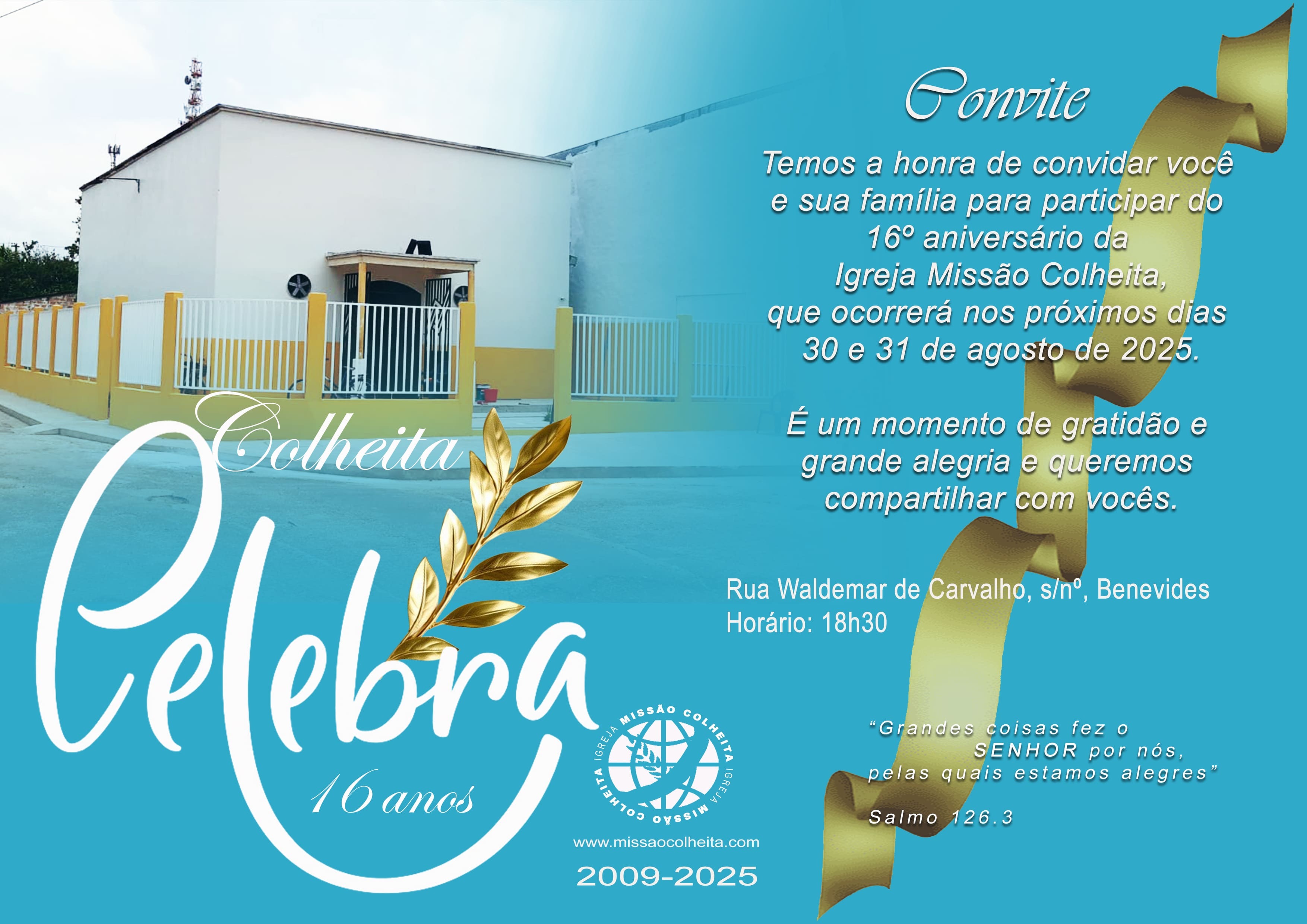 Convite aniversário 16 anos