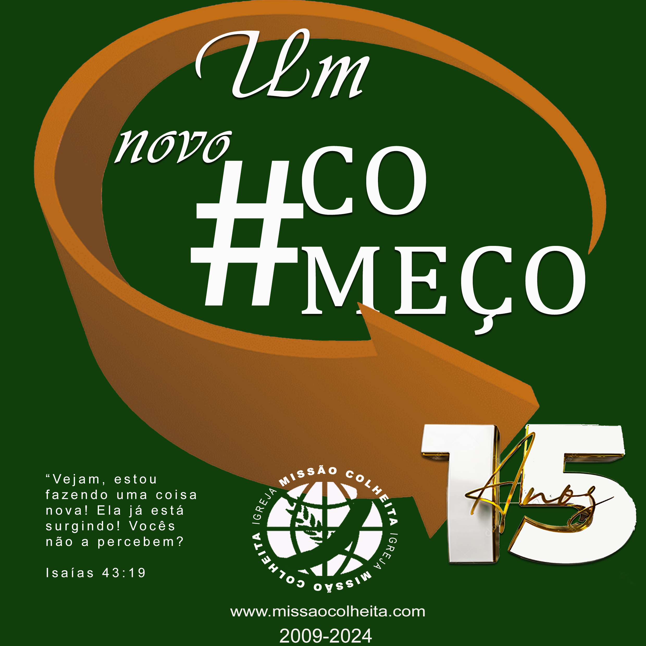 Banner Aniversário Missão Colheita 2024 - 15 anos